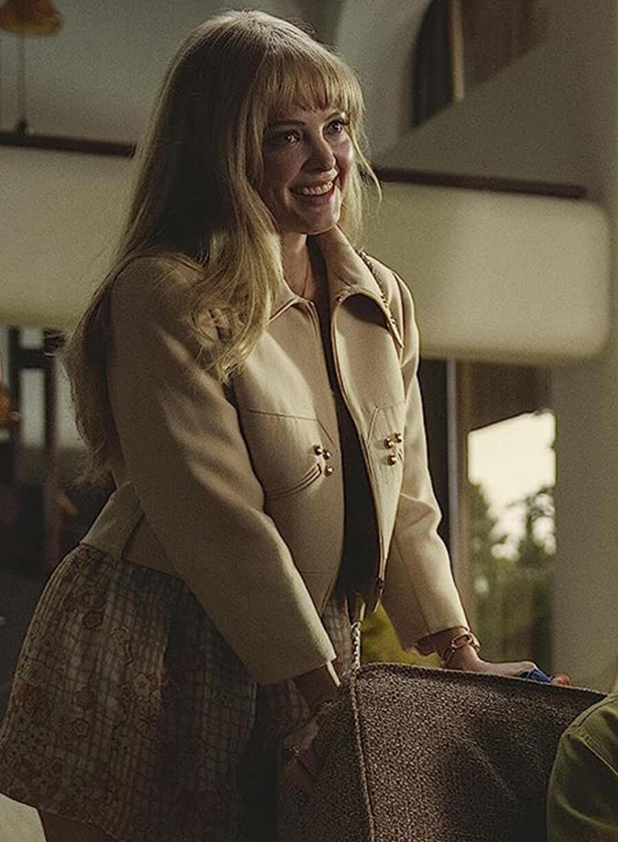 Black Mirror Auden Thornton Beige Jacket