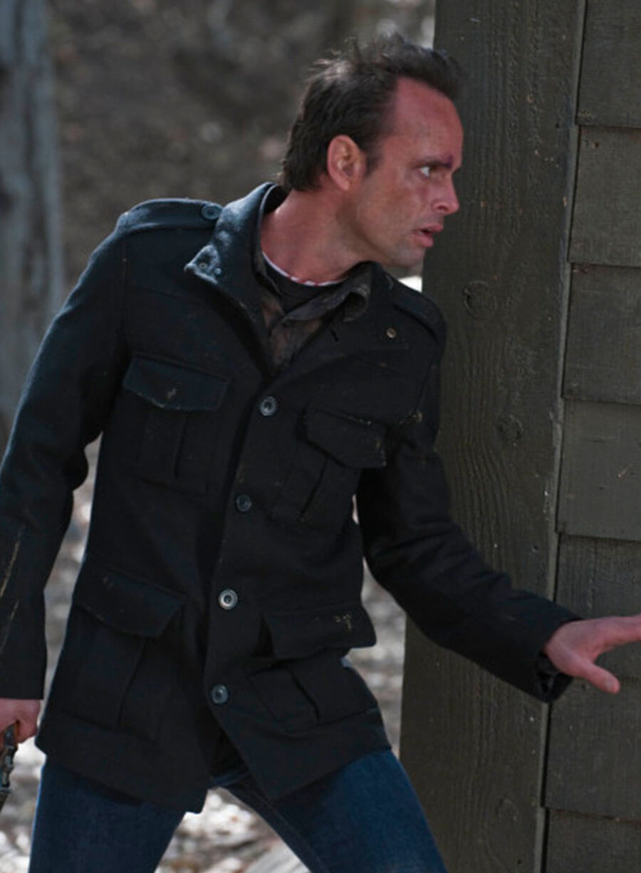 Boyd Crowder Justified Black Wool Coat