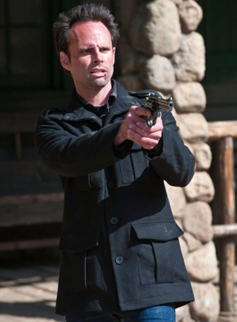 Boyd Crowder Justified Black Wool Coat