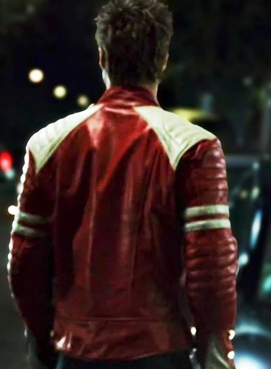 Brad Pitt FC 1999 Red Leather Jacket