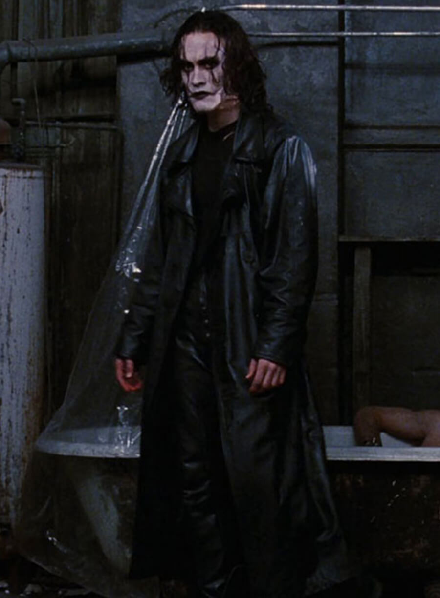 Brandon Lee The Crow Black Leather Coat