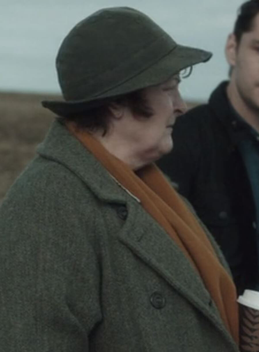 Brenda Blethyn Vera Green Wool Coat