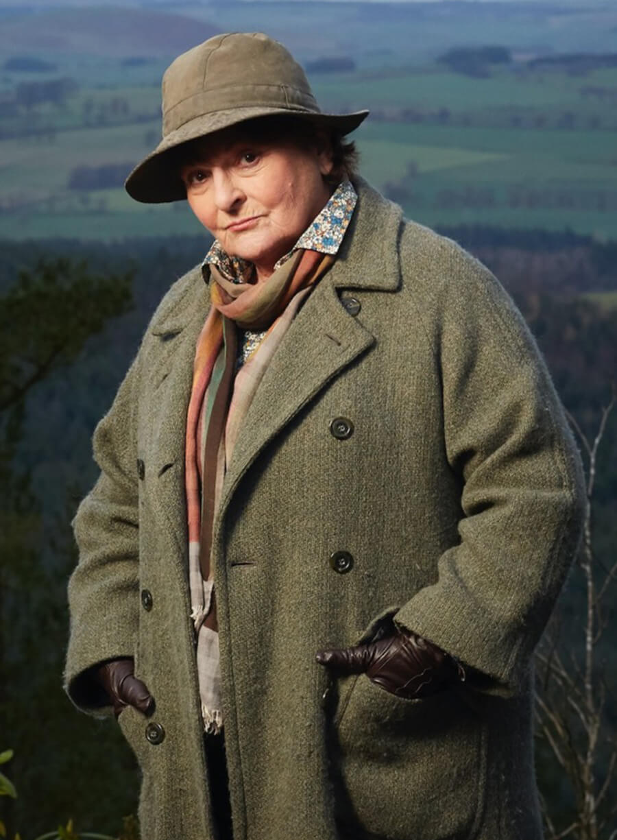 Brenda Blethyn Vera Green Wool Coat