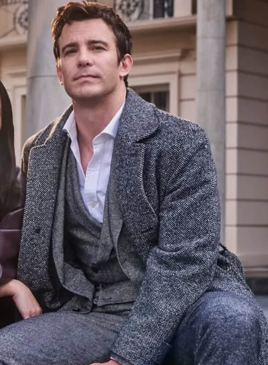 Bridgerton S04 Luke Thompson Wool Coat
