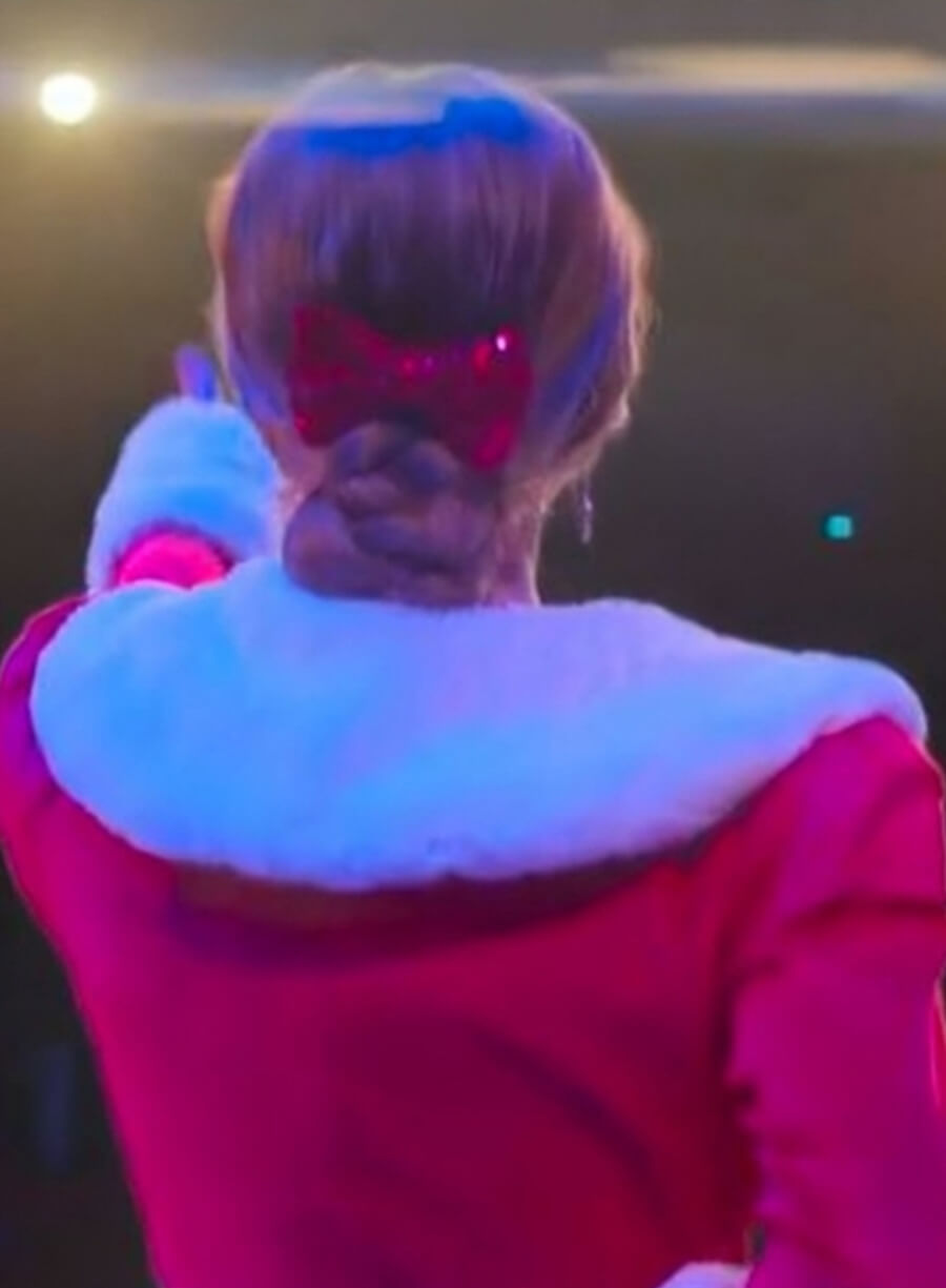 Britt Robertson The Merry Gentlemen Red Christmas Coat