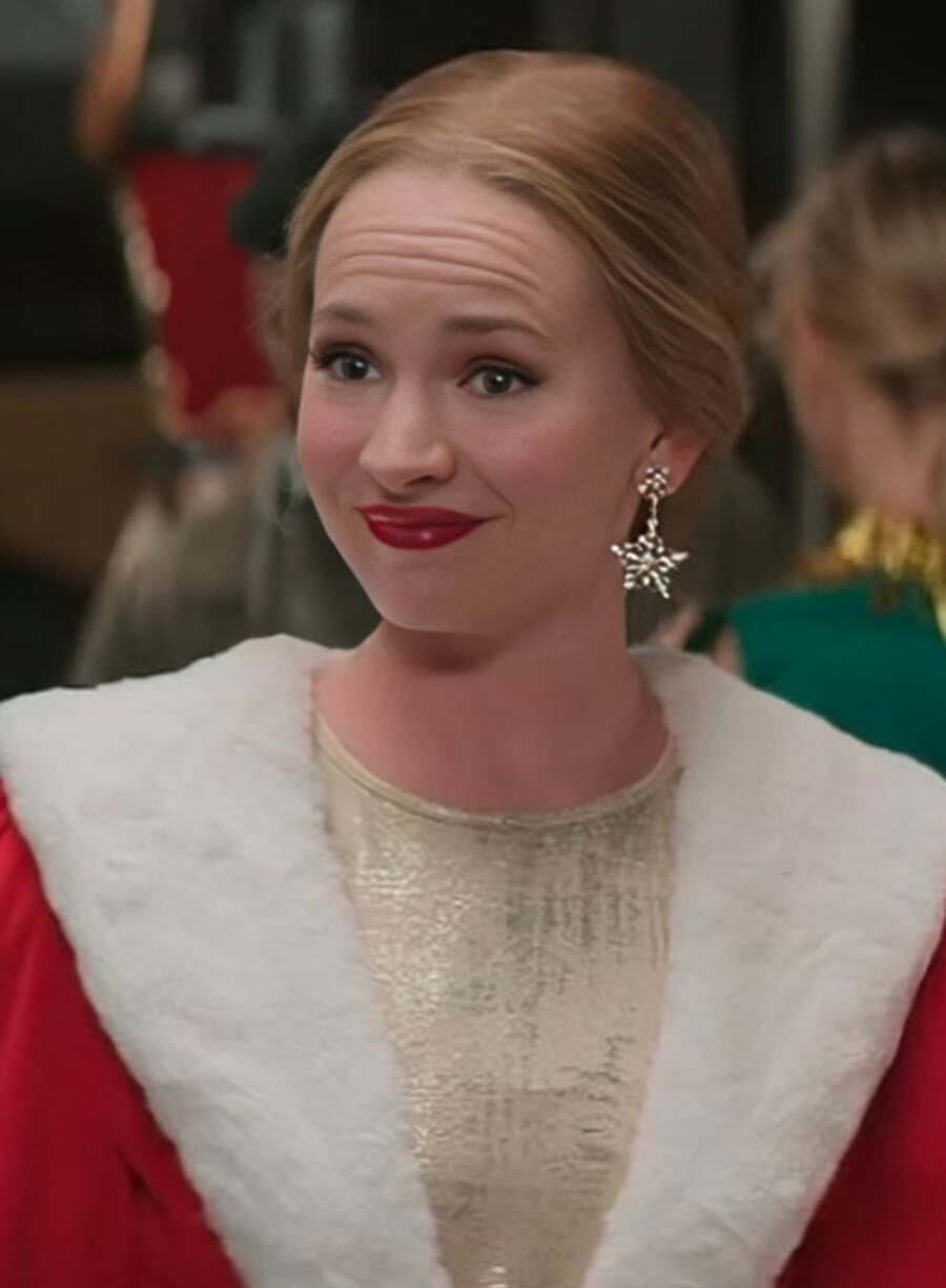 Britt Robertson The Merry Gentlemen Red Christmas Coat