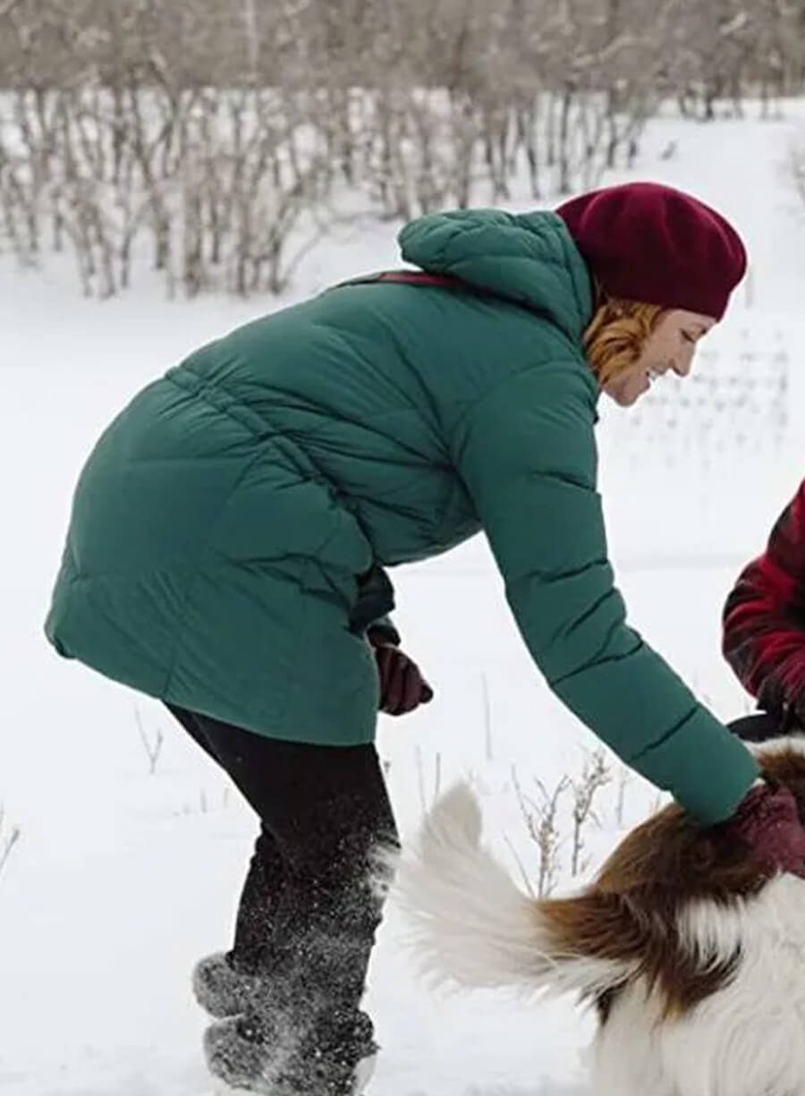 Brittany Snow Green Puffer Jacket