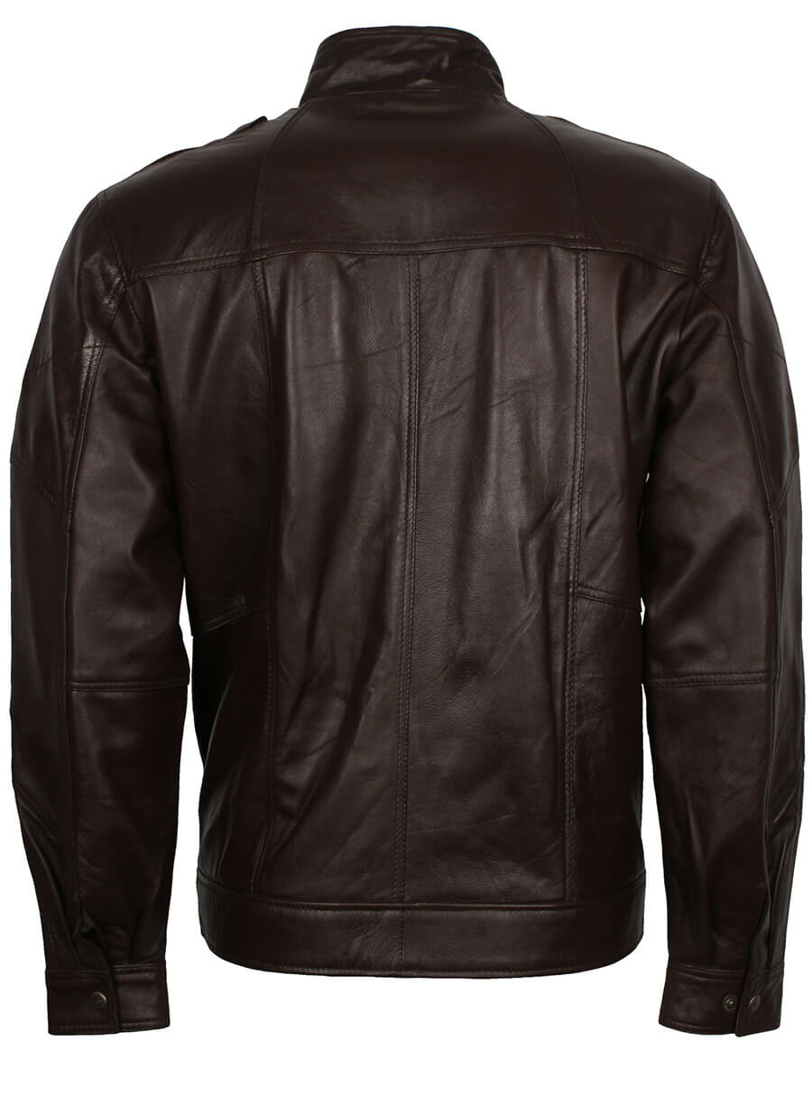 Brown Vintage Men Leather Jacket