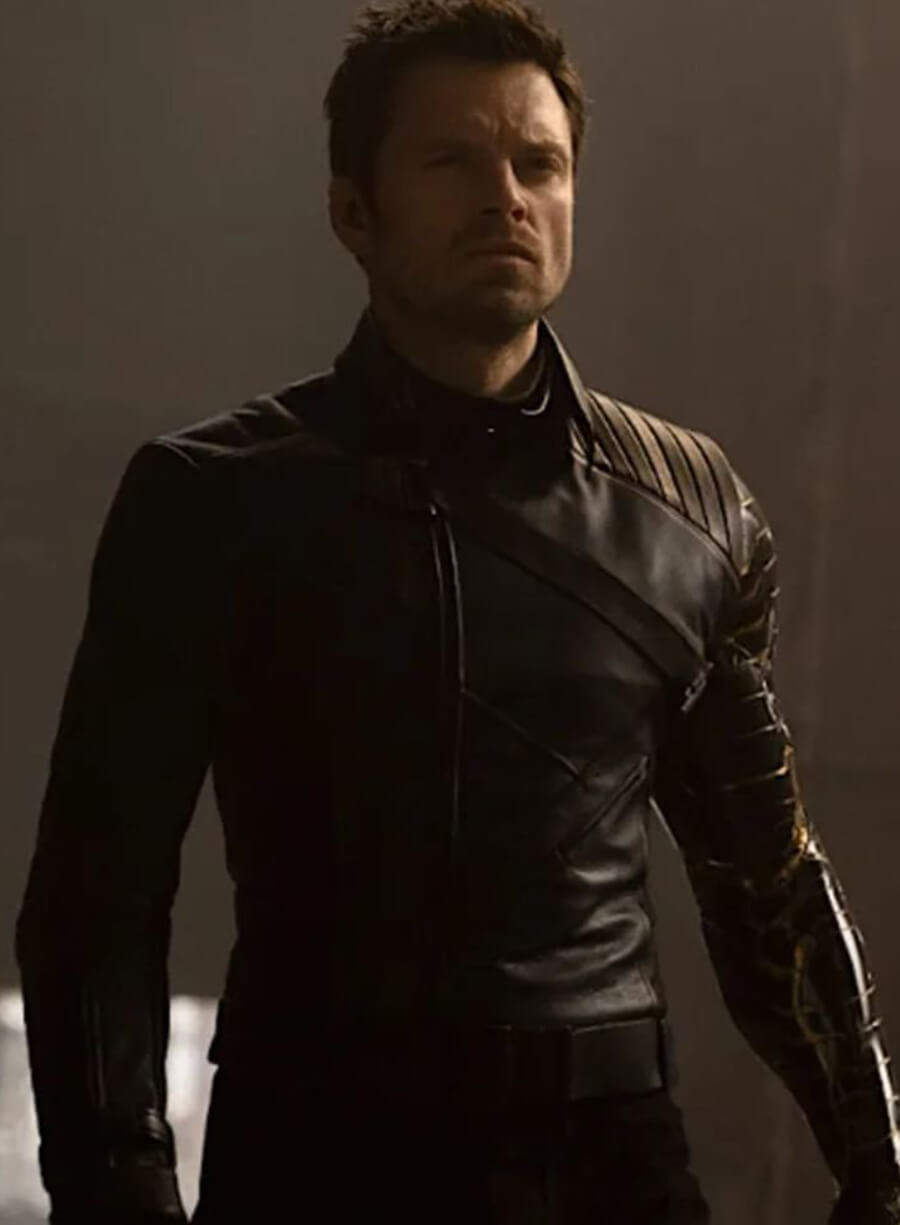 Bucky Barnes Thunderbolts Black Leather Jacket
