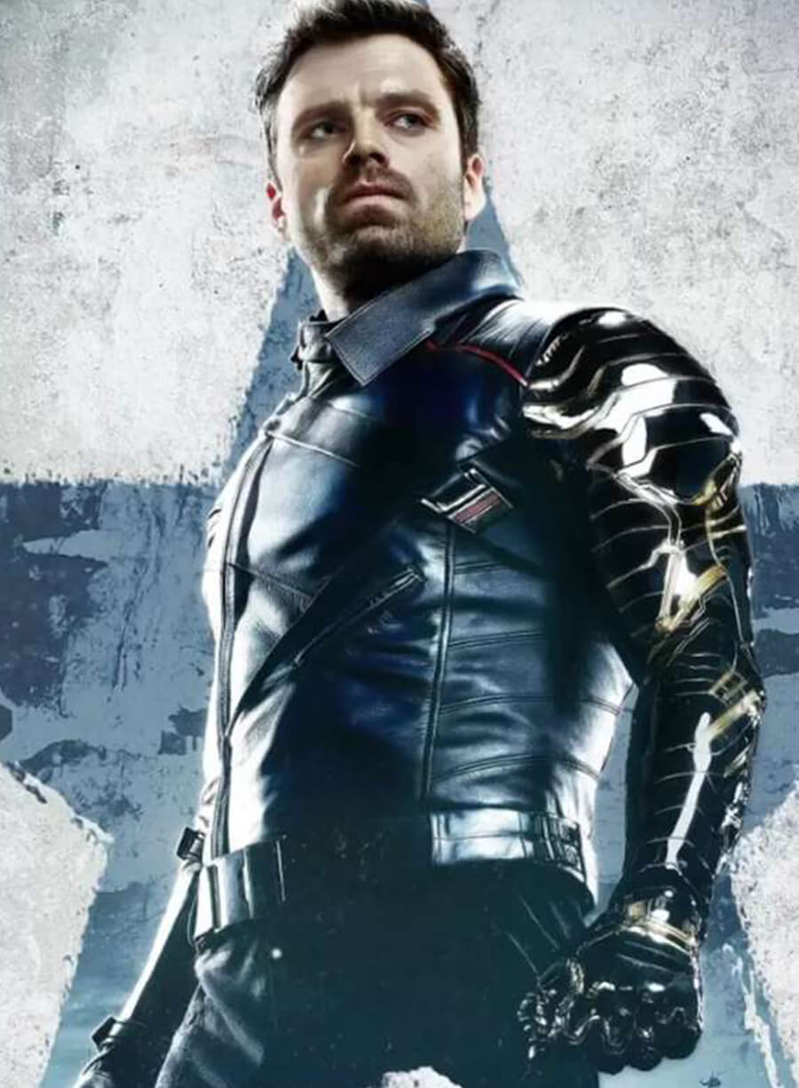 Bucky Barnes Thunderbolts Black Leather Jacket