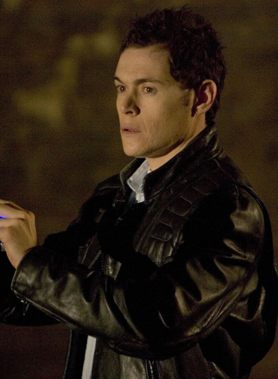 Burn Gorman Torchwood Black Leather Jacket