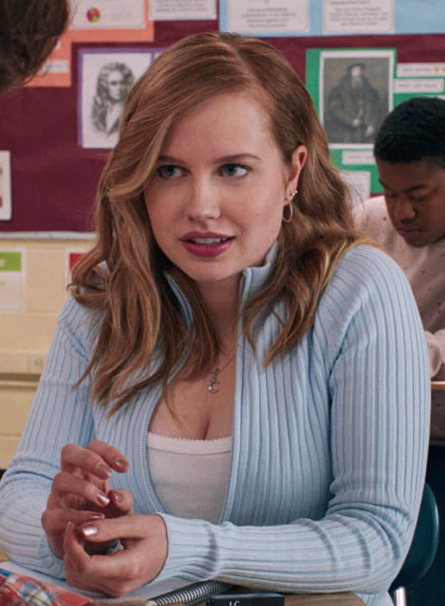 Cady Heron Mean Girls 2024 Zipped Knitted Sweater