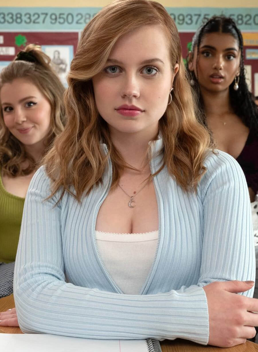 Cady Heron Mean Girls 2024 Zipped Knitted Sweater