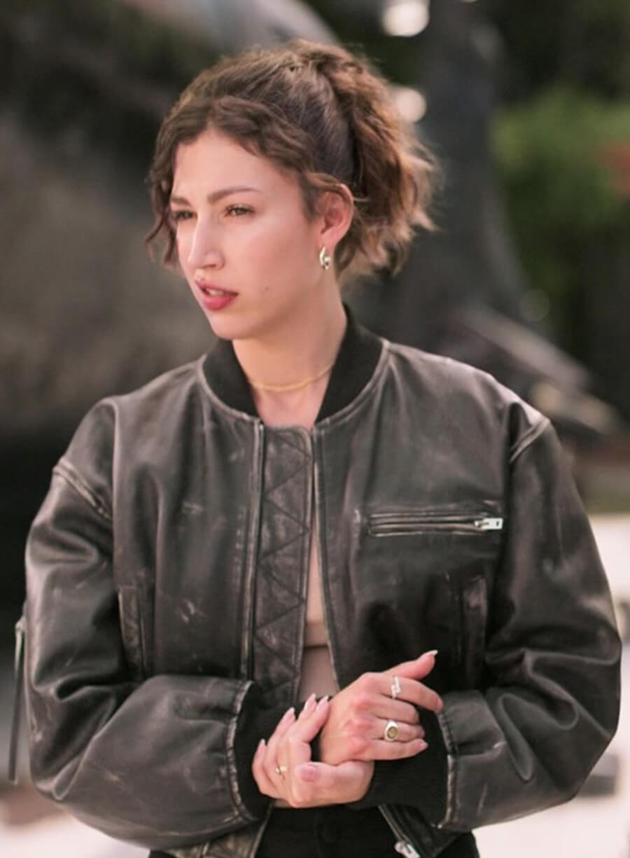 Úrsula Corberó Black Leather Jacket