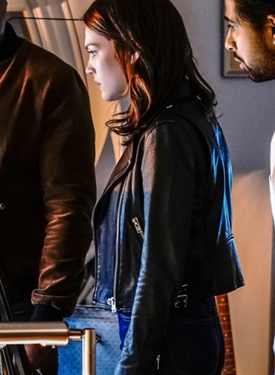 Cara Bloom God Friended Me Leather Jacket