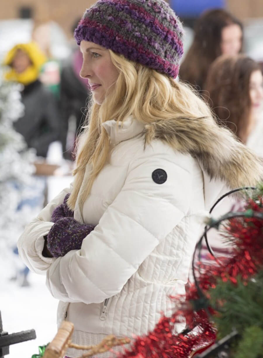 Caroline Forbes The Vampire Diaries S06 White Puffer Jacket