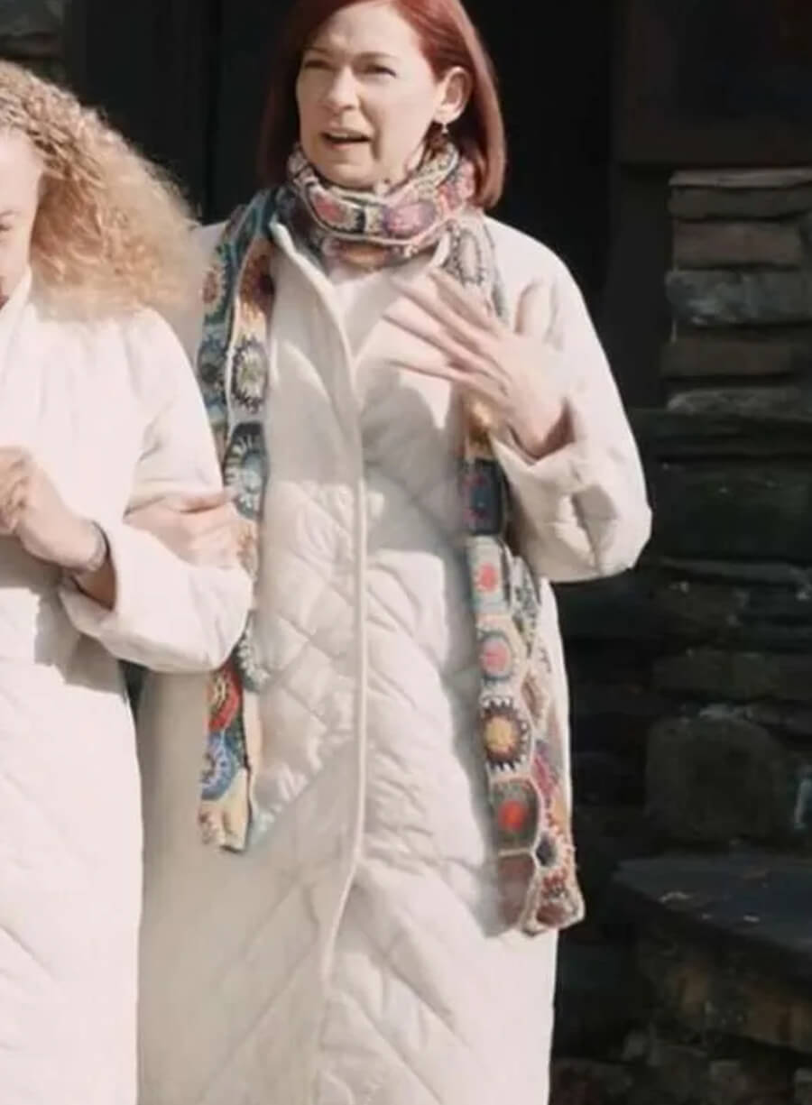 Carrie Preston Elsbeth S02 White Quilted Coat