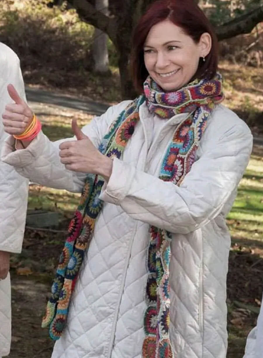 Carrie Preston Elsbeth S02 White Quilted Coat