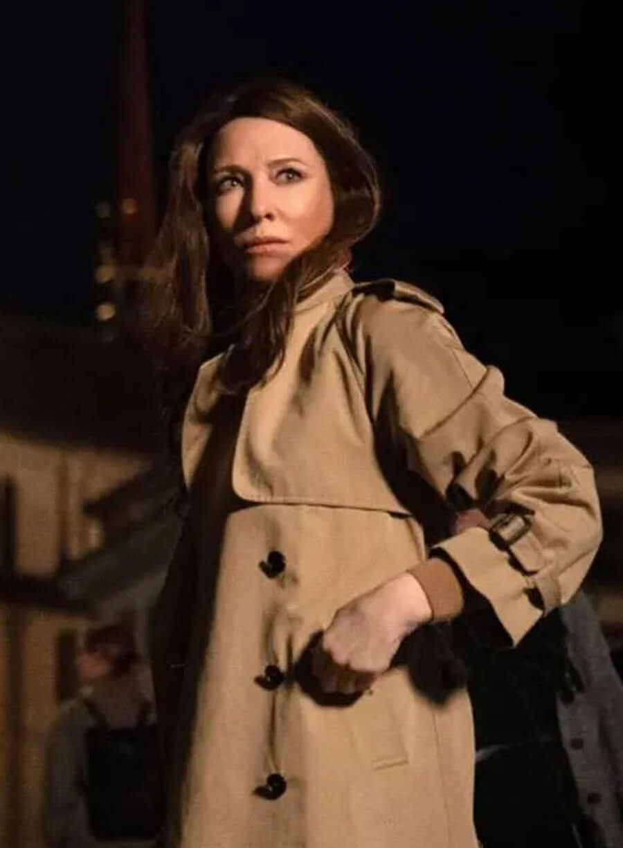 Cate Blanchett Black Bag 2025 Trench Coat