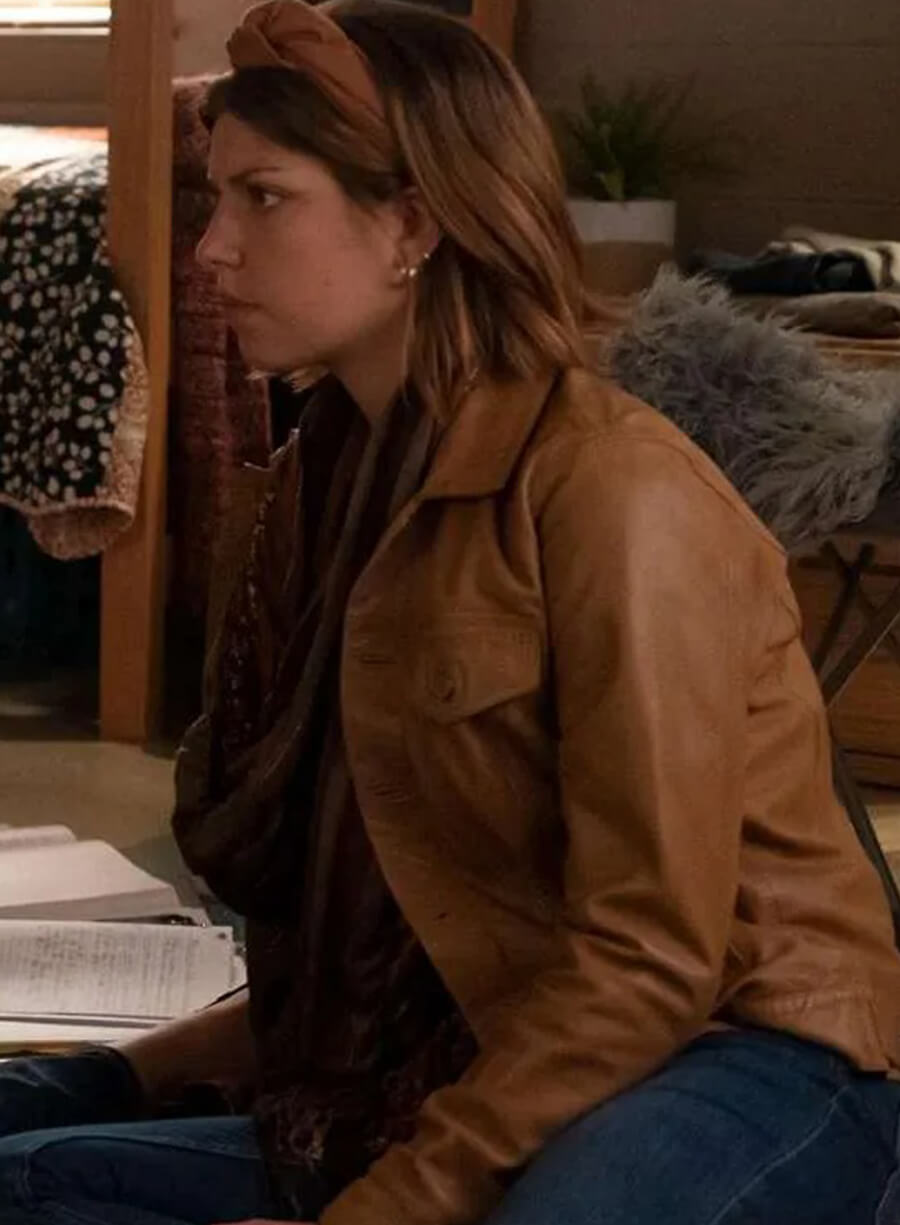 Catherine Missal Tell Me Lies Brown Leather Jacket
