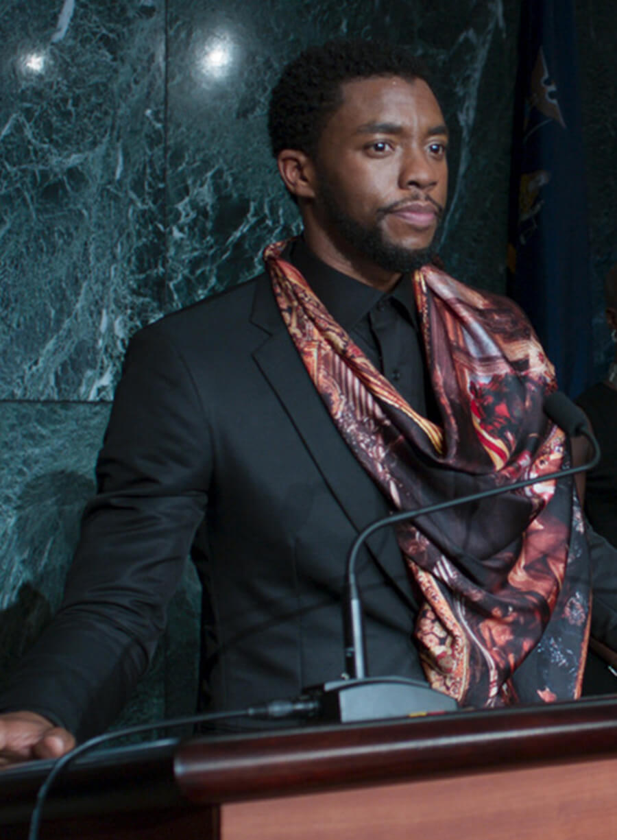 Chadwick Boseman T'Challa Black Panther Black Blazer