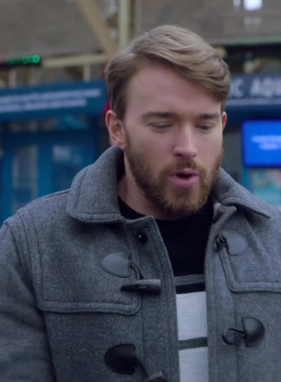 Chandler Massey Mystic Christmas Grey Duffle Jacket