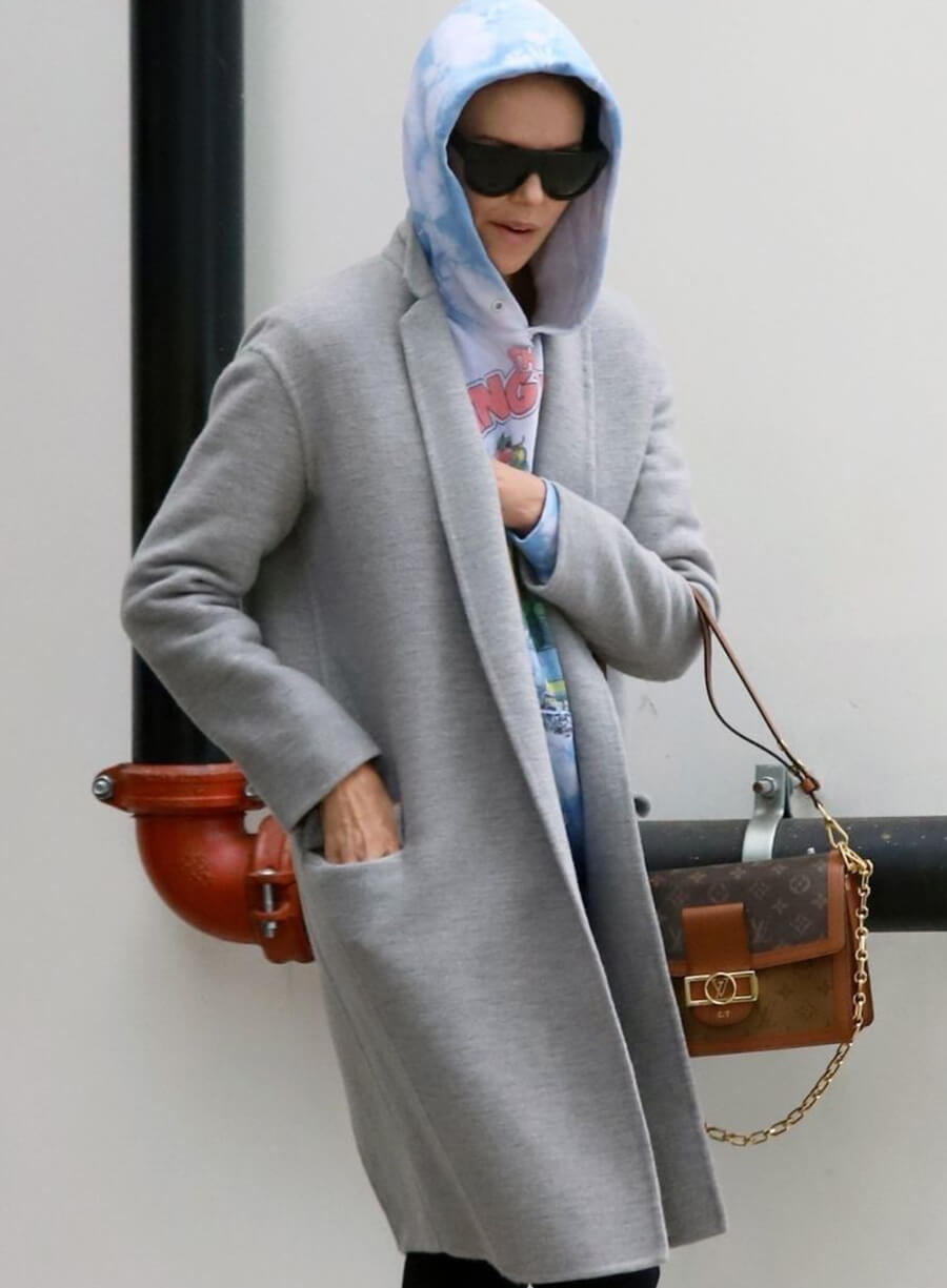 Charlize Theron Wool Coat