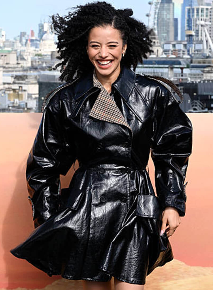 Chase Infiniti One Battle After Another Black Leather Coat