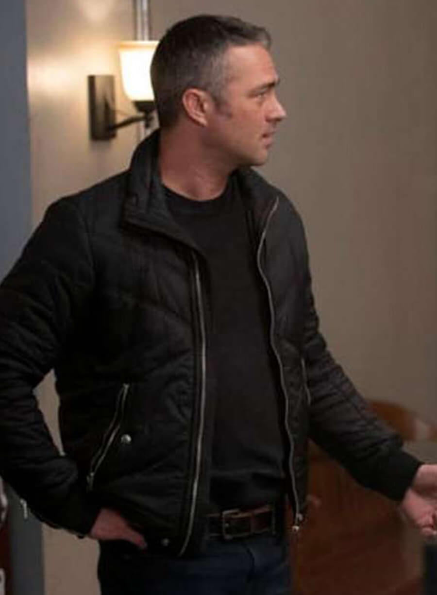Chicago Fire Taylor Kinney Black Bomber Jacket