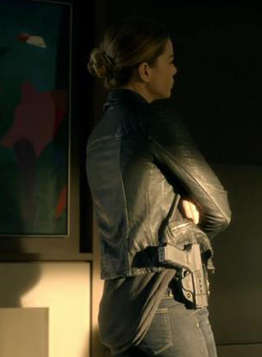 Chloe Decker Lucifer S01 Black Biker Jacket