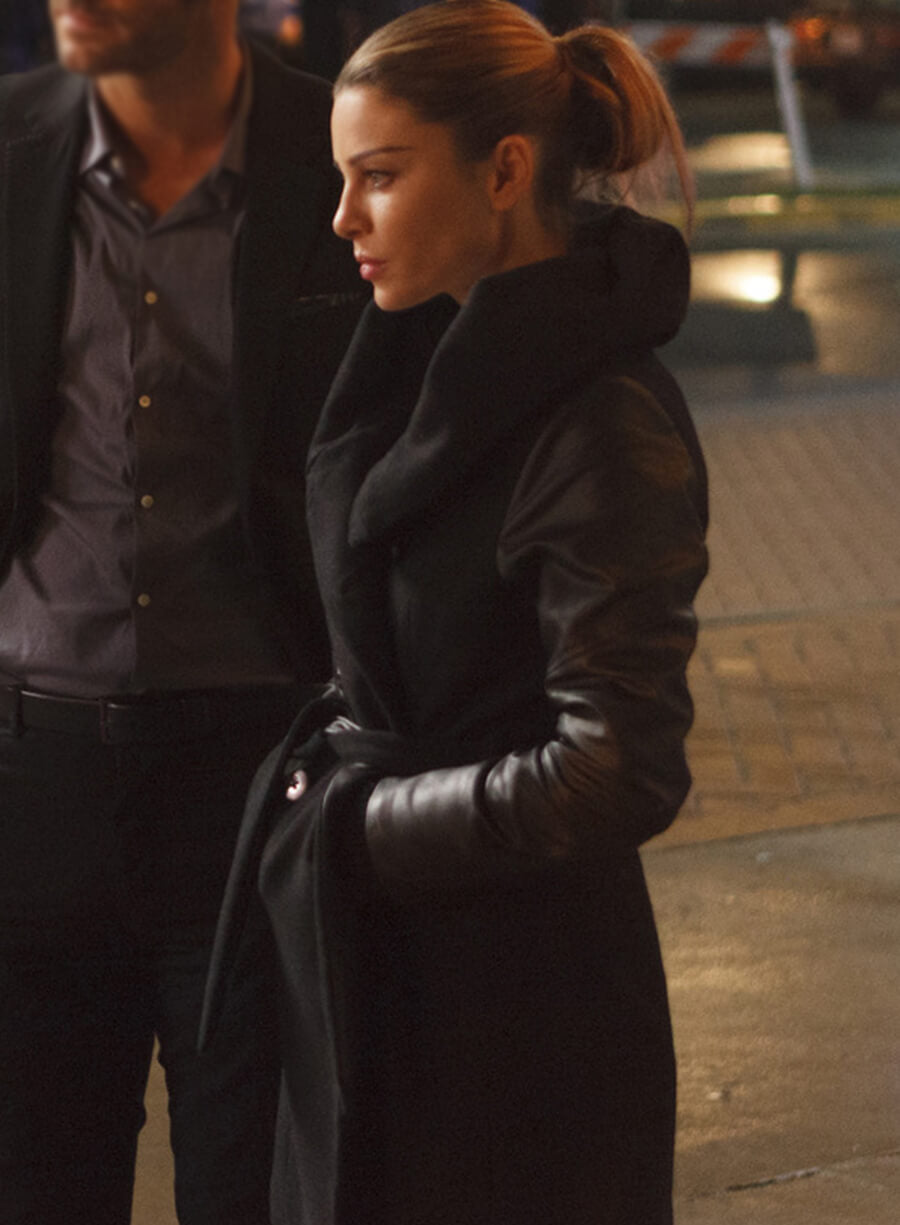 Chloe Decker Lucifer S01 Black Wool Coat