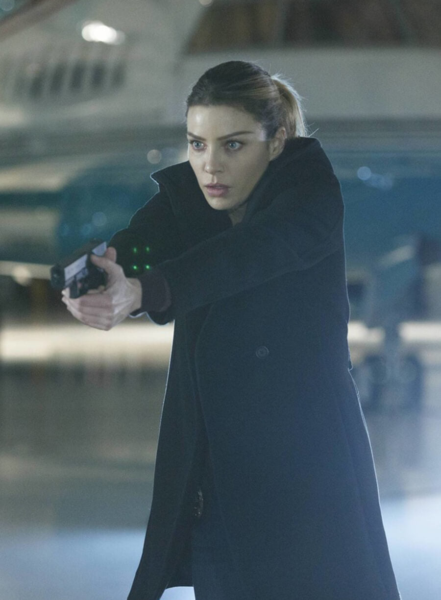 Chloe Decker Lucifer S01 Black Wool Coat