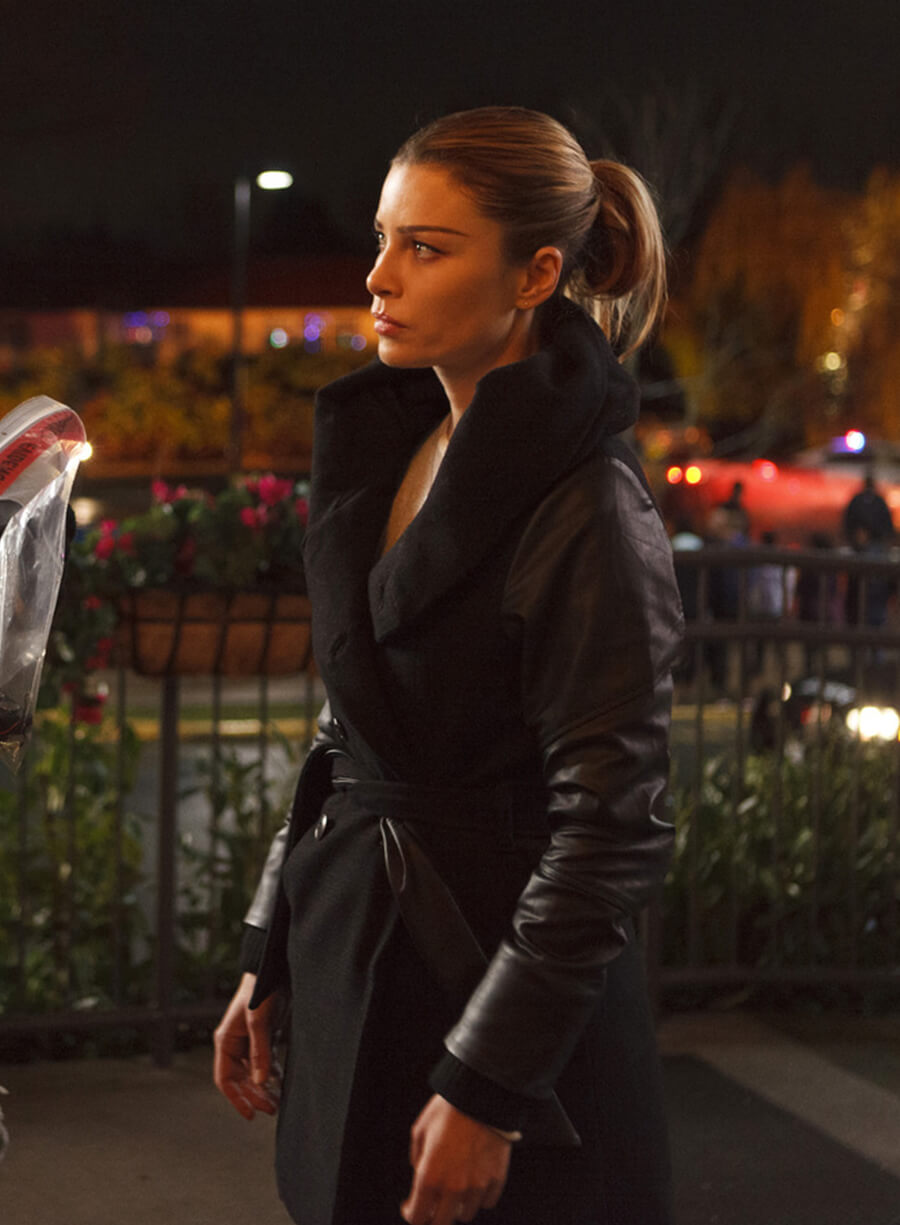 Chloe Decker Lucifer S01 Black Wool Coat