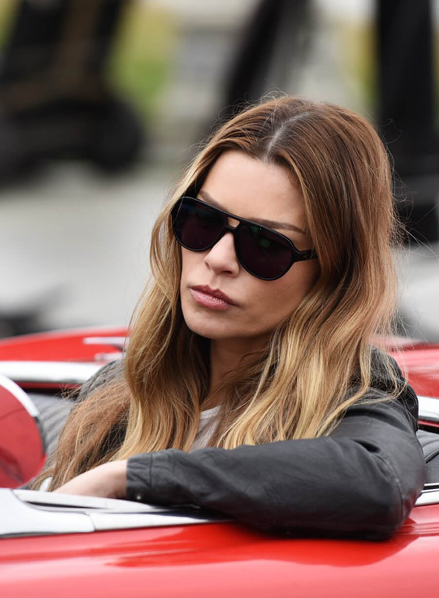 Chloe Decker Lucifer S03 Black Motorcycle Jacket