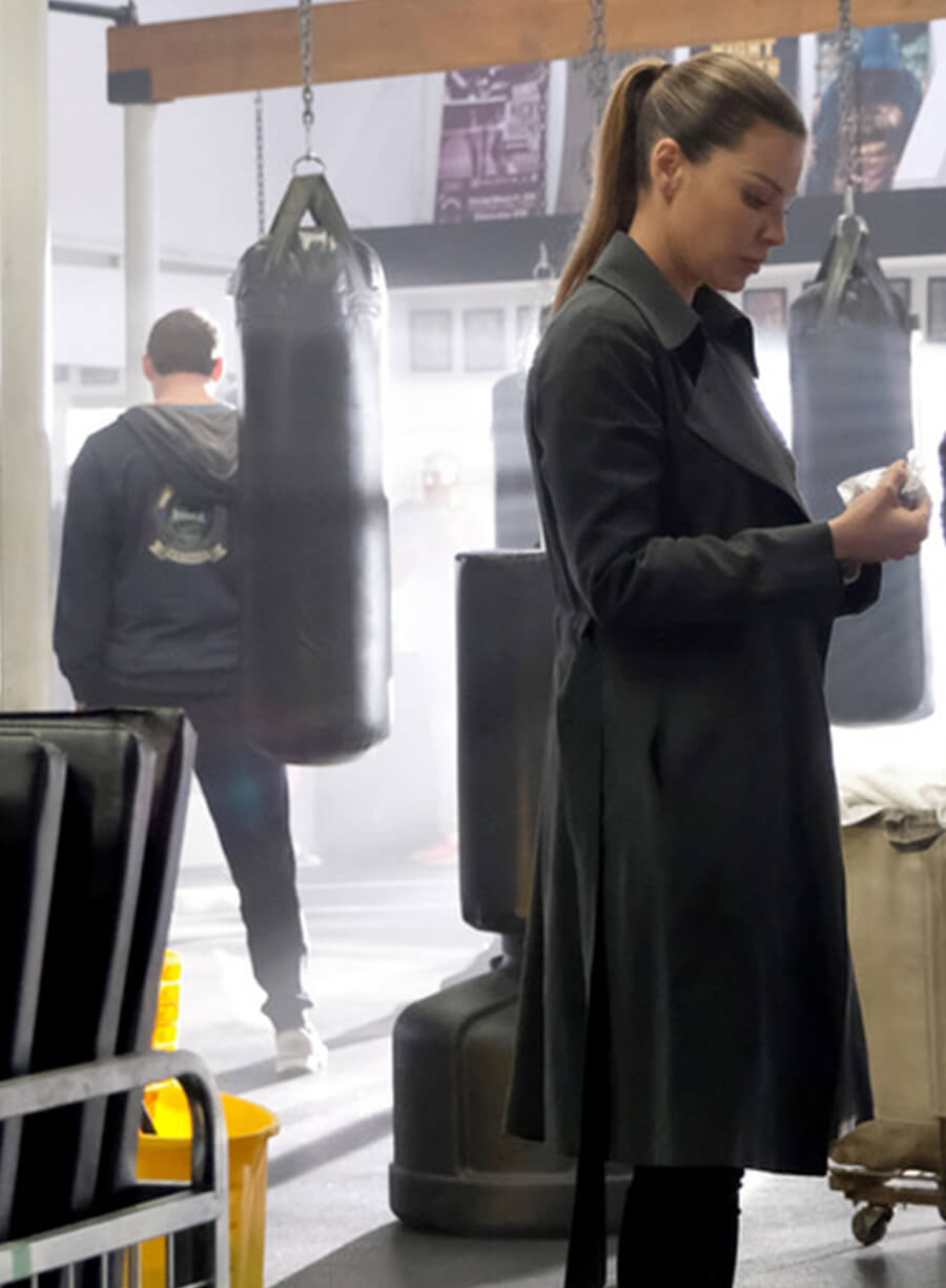 Chloe Decker Lucifer S03 Black Wool Coat