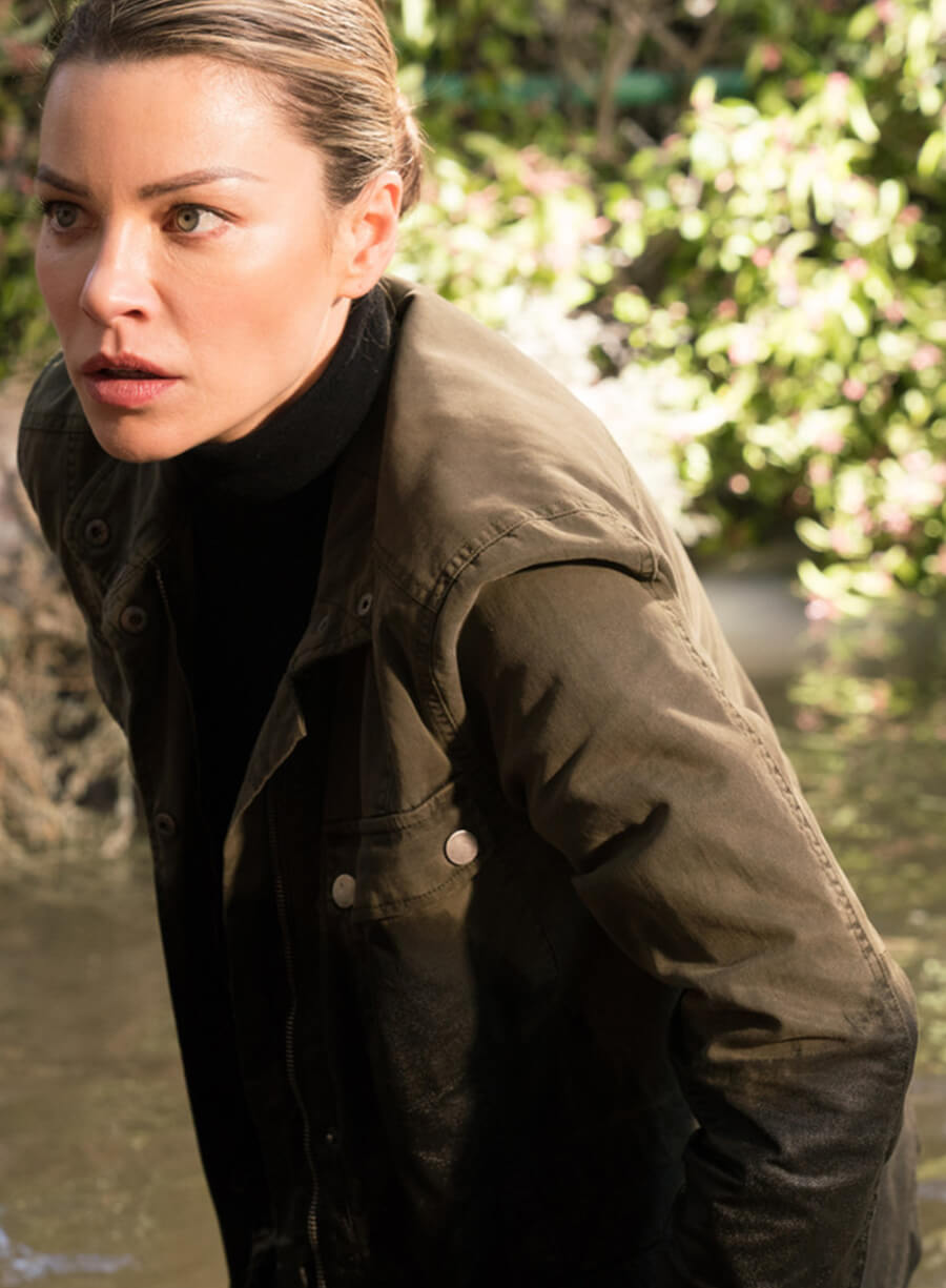 Chloe Decker Lucifer S03 Green Cotton Jacket