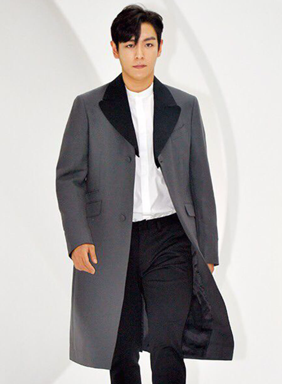 Choi Seung-hyun T.O.P Grey Wool Coat