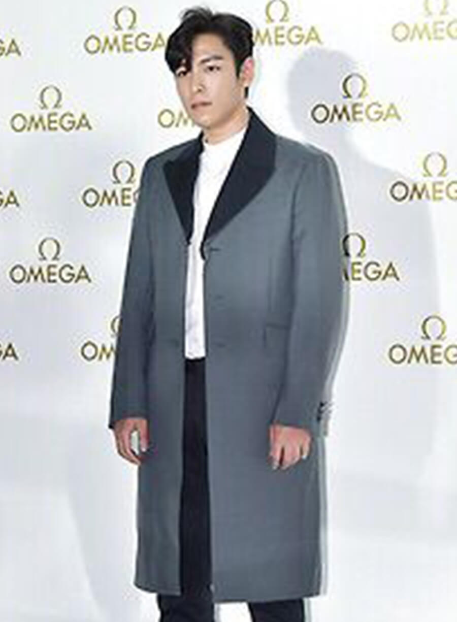 Choi Seung-hyun T.O.P Grey Wool Coat