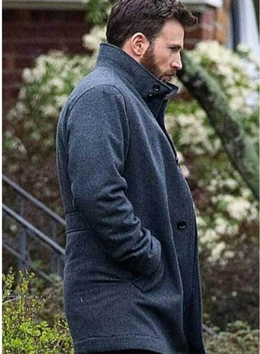 Chris Evans Defending Jacob Wool coat