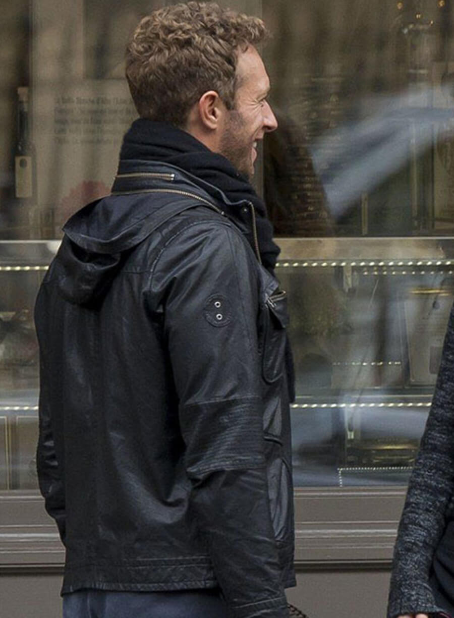 Chris Martin Black Leather Jacket