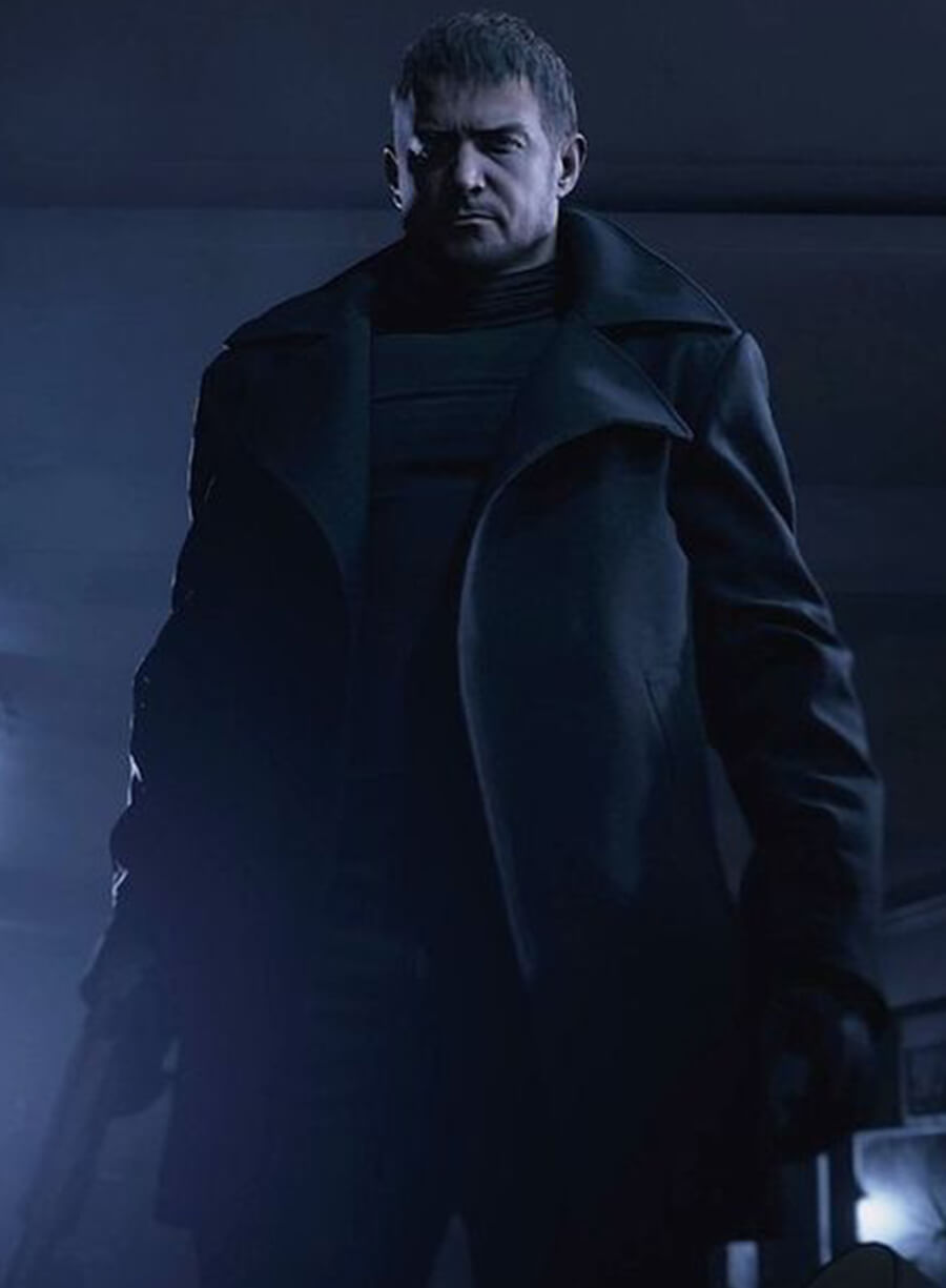 Chris Redfield Resident Evil Village Black Wool Coat