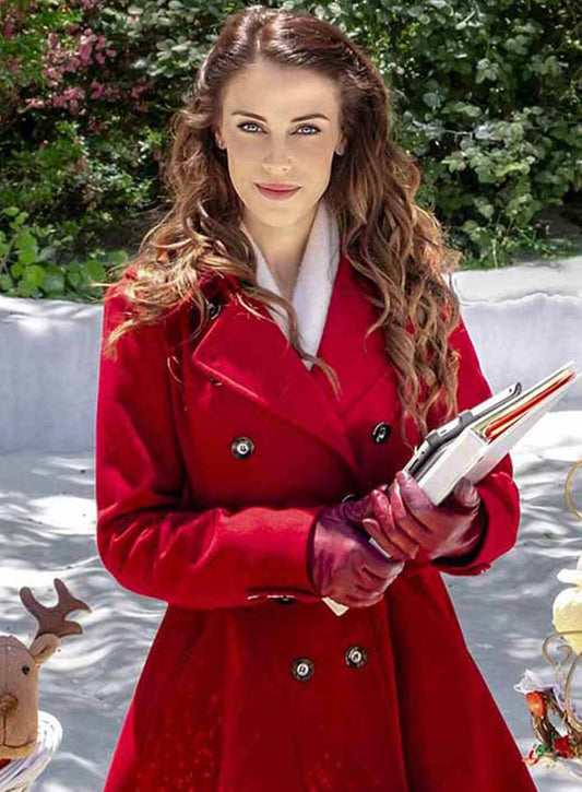 Elizabeth Bennett Christmas At Pemberley Manor Red Wool Coat