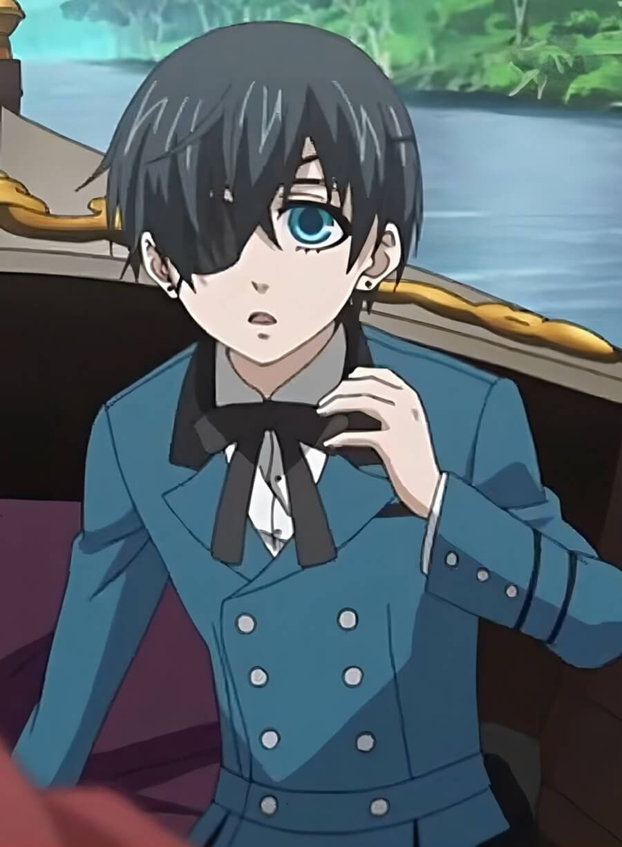Ciel Phantomhive Black Butler Double Breasted Blue Coat