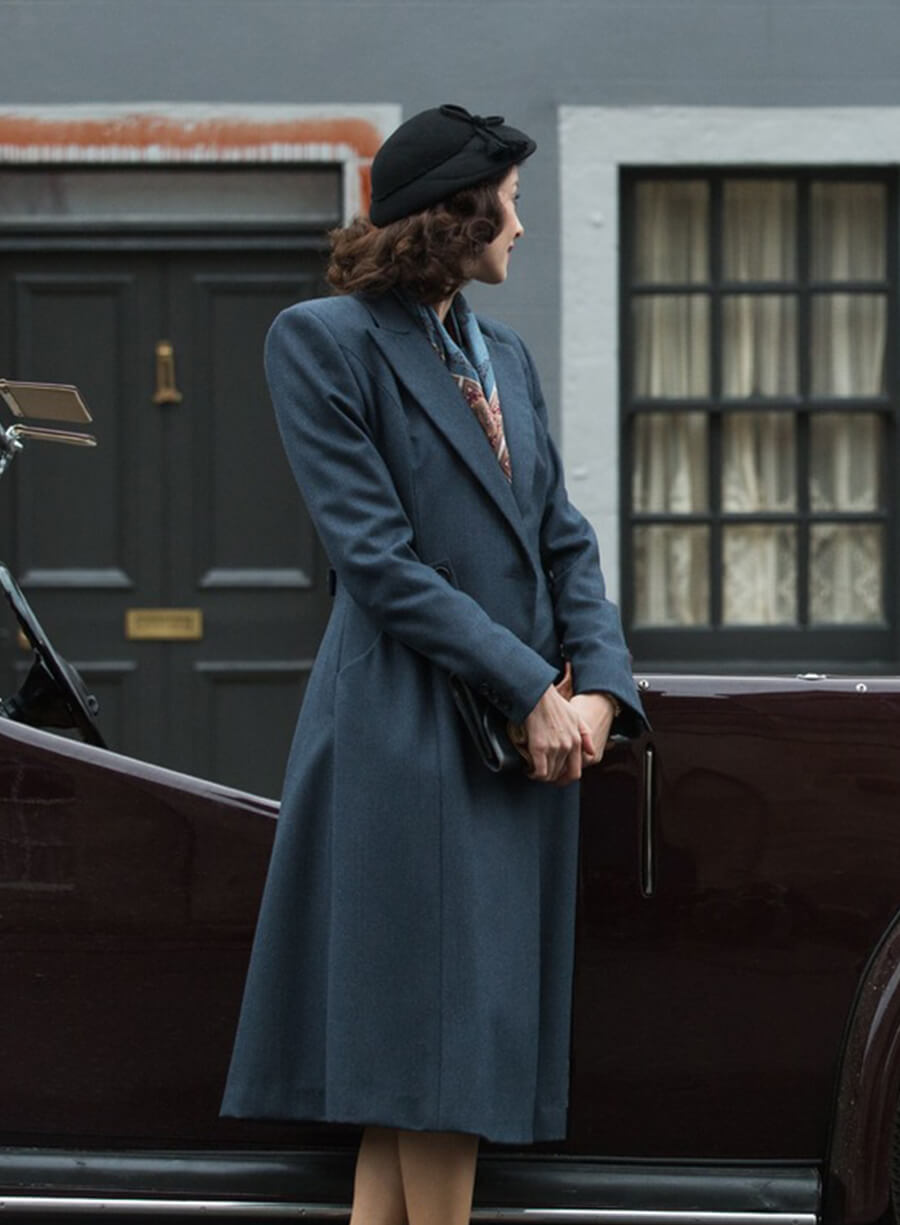 Claire Fraser Outlander Grey Wool Coat