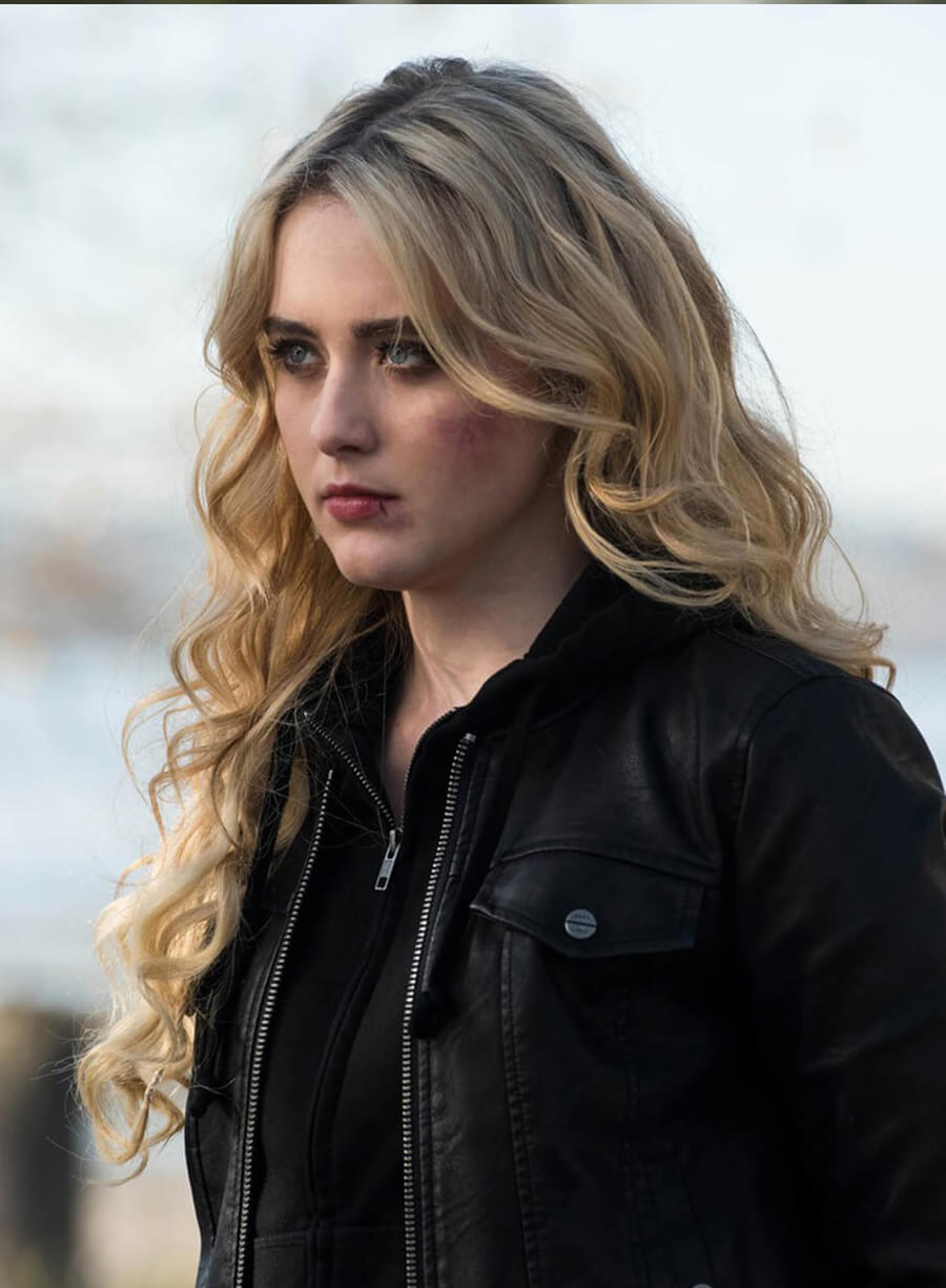 Claire Novak Supernatural S13 Black Leather Jacket