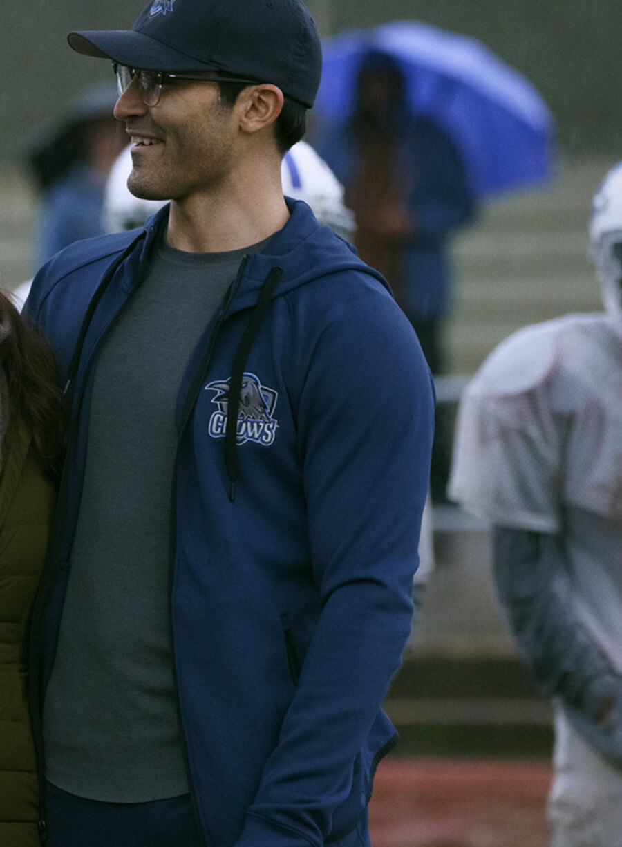 Clark Kent Superman & Lois Blue Hooded Jacket