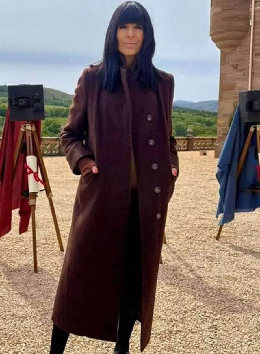 Claudia Winkleman The Celebrity Traitors Brown Coat