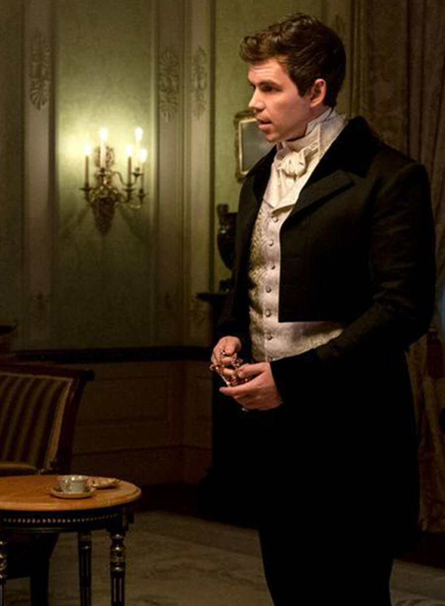 Colin Bridgerton Luke Newton Black Wool Tailcoat