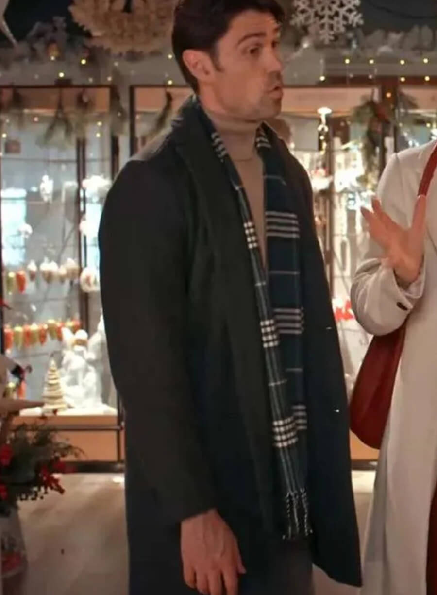 Corey Sevier The Christmas Charade Black Wool Coat