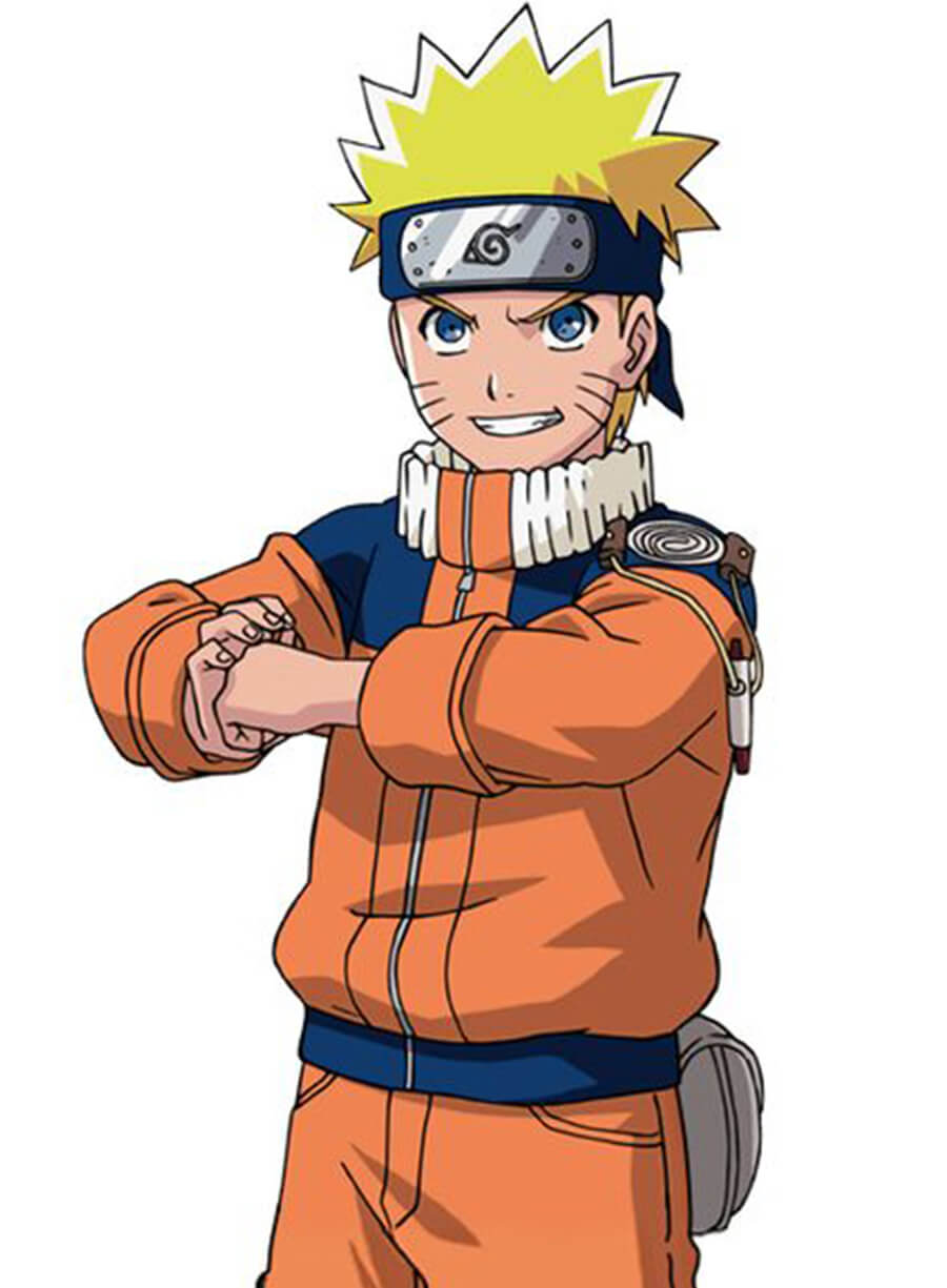 Jaket blouson Naruto COSPA warna oranye dikenakan model